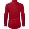 Alimens & Gentle Mens Dress Shirts Long Sleeve Wrinkle Free Stretch Business Casual Button Down Shirts(Red)