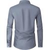 Alimens & Gentle Men’s Dress Shirts Long Sleeve Wrinkle Free Stretch Business Casual Wedding Button Down Shirt(Grey)