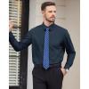 Alimens & Gentle Men’s Dress Shirts Long Sleeve Wrinkle Free Stretch Business Casual Wedding Button Down Shirt(Navy Blue)