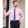 Alimens & Gentle Men’s Dress Shirts Long Sleeve Wrinkle Free Stretch Business Casual Wedding Button Down Shirt(Pink)