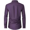 Alimens & Gentle Men’s Dress Shirts Long Sleeve Wrinkle Free Stretch Business Casual Wedding Button Down Shirt(Purple)