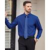 Alimens & Gentle Men’s Dress Shirts Long Sleeve Wrinkle Free Stretch Business Casual Wedding Button Down Shirt(Royal Blue)