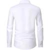 Alimens & Gentle Men’s Dress Shirts Long Sleeve Wrinkle Free Stretch Business Casual Wedding Button Down Shirt(Solid White)