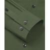 Alimens & Gentle Mens Dress Shirts Stretch Long Sleeve Formal Business Wedding Button Down Shirt Wrinkle Free(Army Green)