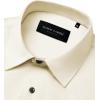 Alimens & Gentle Mens Dress Shirts Stretch Long Sleeve Formal Business Wedding Button Down Shirt Wrinkle Free(Beige)