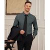 Alimens & Gentle Mens Dress Shirts Stretch Long Sleeve Formal Business Wedding Button Down Shirt Wrinkle Free(Dark Grey)