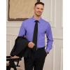 Alimens & Gentle Mens Dress Shirts Stretch Long Sleeve Formal Business Wedding Button Down Shirt Wrinkle Free(Dark Purple)