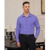 Alimens & Gentle Mens Dress Shirts Stretch Long Sleeve Formal Business Wedding Button Down Shirt Wrinkle Free(Dark Purple)
