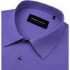 Alimens & Gentle Mens Dress Shirts Stretch Long Sleeve Formal Business Wedding Button Down Shirt Wrinkle Free(Dark Purple)