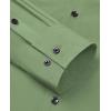 Alimens & Gentle Mens Dress Shirts Stretch Long Sleeve Formal Business Wedding Button Down Shirt Wrinkle Free(Green)