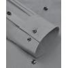 Alimens & Gentle Mens Dress Shirts Stretch Long Sleeve Formal Business Wedding Button Down Shirt Wrinkle Free(Grey)