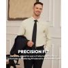 Alimens & Gentle Mens Dress Shirts Stretch Long Sleeve Formal Business Wedding Button Down Shirt Wrinkle Free(Khaki)
