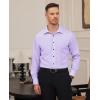 Alimens & Gentle Mens Dress Shirts Stretch Long Sleeve Formal Business Wedding Button Down Shirt Wrinkle Free(Lavender Purple)