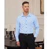 Alimens & Gentle Mens Dress Shirts Stretch Long Sleeve Formal Business Wedding Button Down Shirt Wrinkle Free(Light Blue)