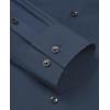 Alimens & Gentle Mens Dress Shirts Stretch Long Sleeve Formal Business Wedding Button Down Shirt Wrinkle Free(Navy Blue)