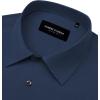 Alimens & Gentle Mens Dress Shirts Stretch Long Sleeve Formal Business Wedding Button Down Shirt Wrinkle Free(Navy Blue)