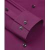 Alimens & Gentle Mens Dress Shirts Stretch Long Sleeve Formal Business Wedding Button Down Shirt Wrinkle Free(Purple Red)