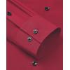 Alimens & Gentle Mens Dress Shirts Stretch Long Sleeve Formal Business Wedding Button Down Shirt Wrinkle Free(Red)