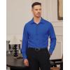 Alimens & Gentle Mens Dress Shirts Stretch Long Sleeve Formal Business Wedding Button Down Shirt Wrinkle Free(Royal Blue)