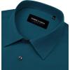 Alimens & Gentle Mens Dress Shirts Stretch Long Sleeve Formal Business Wedding Button Down Shirt Wrinkle Free(Teal)