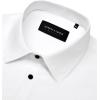 Alimens & Gentle Mens Dress Shirts Stretch Long Sleeve Formal Business Wedding Button Down Shirt Wrinkle Free(White)