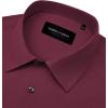Alimens & Gentle Mens Dress Shirts Stretch Long Sleeve Formal Business Wedding Button Down Shirt Wrinkle Free(Wine Red)