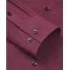 Alimens & Gentle Mens Dress Shirts Stretch Long Sleeve Formal Business Wedding Button Down Shirt Wrinkle Free(Wine Red)