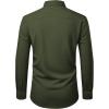 Alimens & Gentle Mens Dress Shirts Stretch Long Sleeve Wrinkle Free Business Casual Button Down Shirt for Wedding(Army Green)