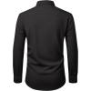 Alimens & Gentle Mens Dress Shirts Stretch Long Sleeve Wrinkle Free Business Casual Button Down Shirt for Wedding(Black)