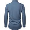 Alimens & Gentle Mens Dress Shirts Stretch Long Sleeve Wrinkle Free Business Casual Button Down Shirt for Wedding(Blue)