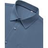 Alimens & Gentle Mens Dress Shirts Stretch Long Sleeve Wrinkle Free Business Casual Button Down Shirt for Wedding(Blue)