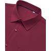 Alimens & Gentle Mens Dress Shirts Stretch Long Sleeve Wrinkle Free Business Casual Button Down Shirt for Wedding(Burgundy)