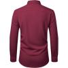 Alimens & Gentle Mens Dress Shirts Stretch Long Sleeve Wrinkle Free Business Casual Button Down Shirt for Wedding(Burgundy)