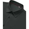 Alimens & Gentle Mens Dress Shirts Stretch Long Sleeve Wrinkle Free Business Casual Button Down Shirt for Wedding(Charcoal)