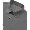 Alimens & Gentle Mens Dress Shirts Stretch Long Sleeve Wrinkle Free Business Casual Button Down Shirt for Wedding(Grey)