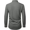 Alimens & Gentle Mens Dress Shirts Stretch Long Sleeve Wrinkle Free Business Casual Button Down Shirt for Wedding(Grey)