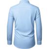 Alimens & Gentle Mens Dress Shirts Stretch Long Sleeve Wrinkle Free Business Casual Button Down Shirt for Wedding(Light Blue)
