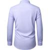Alimens & Gentle Mens Dress Shirts Stretch Long Sleeve Wrinkle Free Business Casual Button Down Shirt for Wedding(Light Purple)