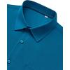 Alimens & Gentle Mens Dress Shirts Stretch Long Sleeve Wrinkle Free Business Casual Button Down Shirt for Wedding(Peacock Blue)