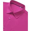 Alimens & Gentle Mens Dress Shirts Stretch Long Sleeve Wrinkle Free Business Casual Button Down Shirt for Wedding(Rose Pink)
