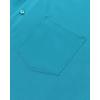 Alimens & Gentle Mens Dress Shirts Stretch Long Sleeve Wrinkle Free Business Casual Button Down Shirt for Wedding(Turquoise)