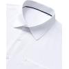 Alimens & Gentle Mens Dress Shirts Stretch Long Sleeve Wrinkle Free Business Casual Button Down Shirt for Wedding(White)