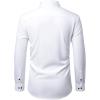 Alimens & Gentle Mens Dress Shirts Stretch Long Sleeve Wrinkle Free Business Casual Button Down Shirt for Wedding(White Black)
