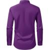 Alimens & Gentle Men’s Dress Shirts Transitional Weather Long Sleeve Stretch Wrinkle-Free Button Down Top(Dark Purple)