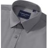 Alimens & Gentle Men’s Dress Shirts Transitional Weather Long Sleeve Stretch Wrinkle-Free Button Down Top(Grey)