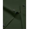 Alimens & Gentle Men’s Dress Shirts Wrinkle Free Stretch Solid Long Sleeve Button Down Shirt Wedding Dating(Army Green)