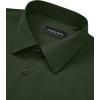 Alimens & Gentle Men’s Dress Shirts Wrinkle Free Stretch Solid Long Sleeve Button Down Shirt Wedding Dating(Army Green)