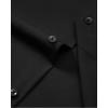 Alimens & Gentle Men’s Dress Shirts Wrinkle Free Stretch Solid Long Sleeve Button Down Shirt Wedding Dating(Black)