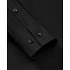 Alimens & Gentle Men’s Dress Shirts Wrinkle Free Stretch Solid Long Sleeve Button Down Shirt Wedding Dating(Black)