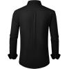 Alimens & Gentle Men’s Dress Shirts Wrinkle Free Stretch Solid Long Sleeve Button Down Shirt Wedding Dating(Black)